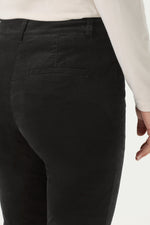 Load image into Gallery viewer, Black Cropped Velvet Trousers
