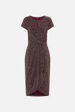 Load image into Gallery viewer, Wine Sparkly Midi Dress
