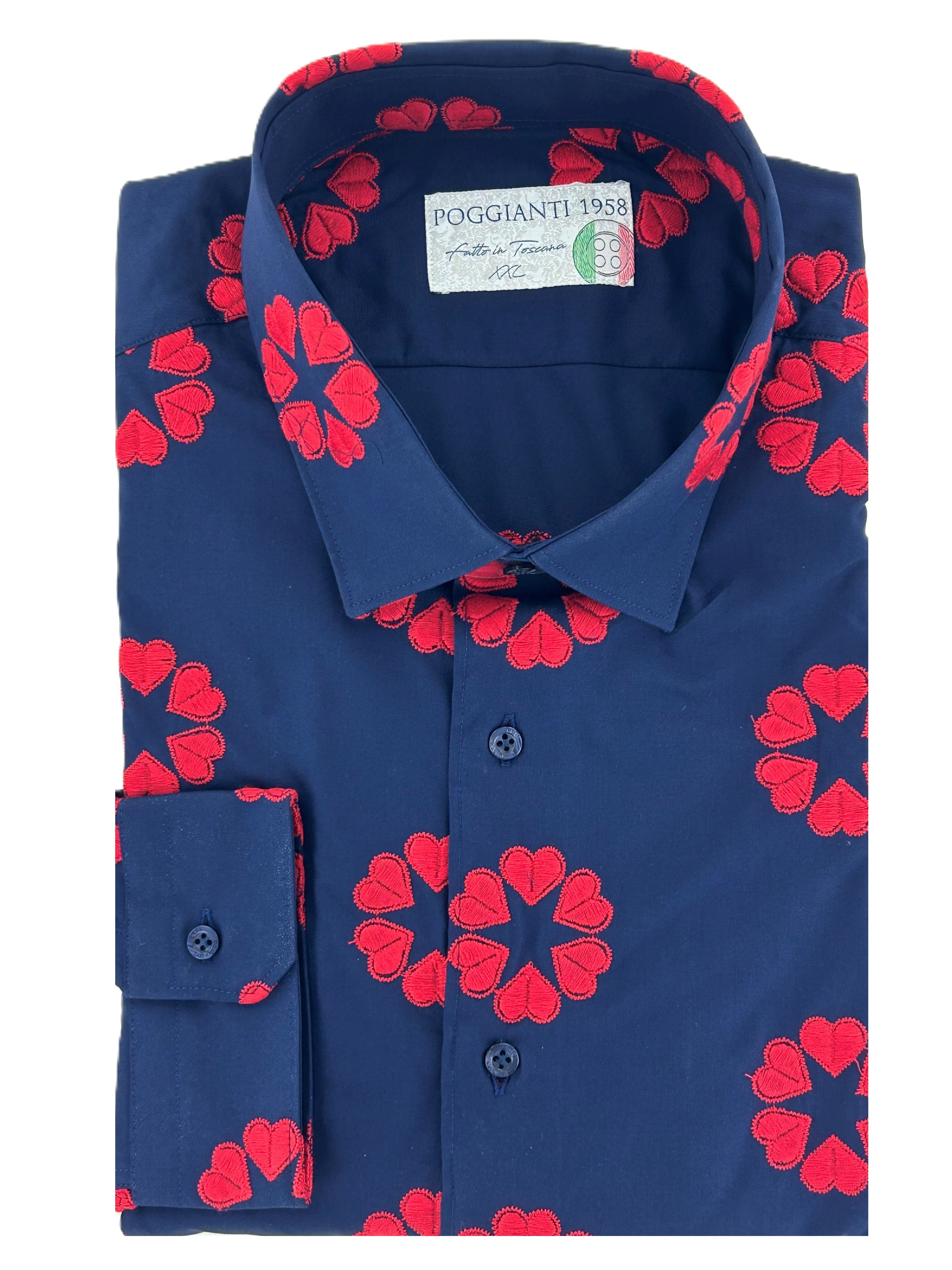 Heart Embroidered Shirt