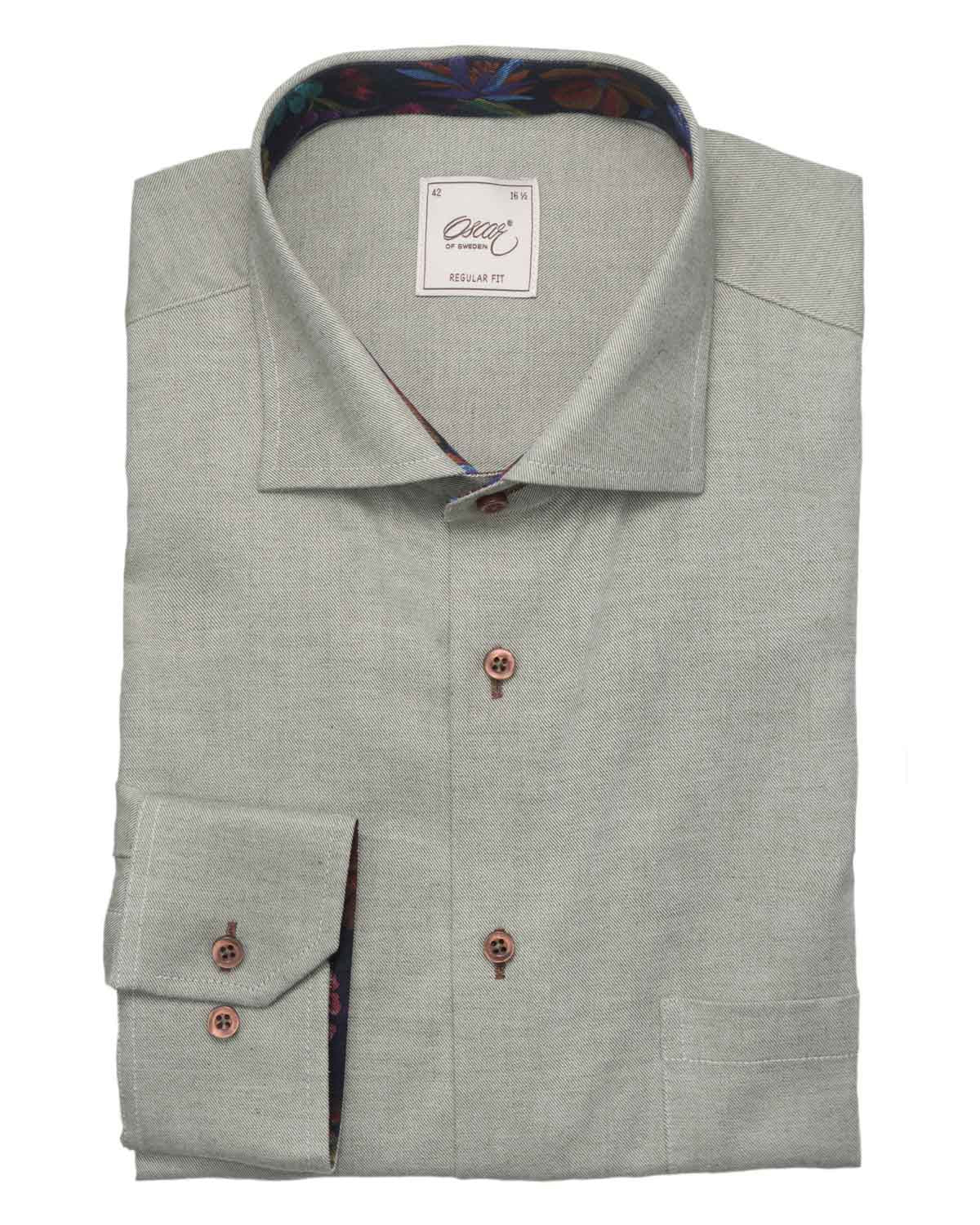 Green Brushed Cotton Shirt