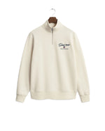 Load image into Gallery viewer, White Graphic Half Zip Sweatshirt

