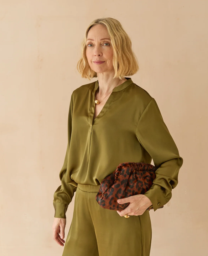 Avocado Josie Satin Blouse