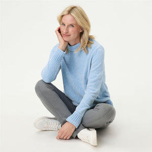 Blue Chunky Turtleneck