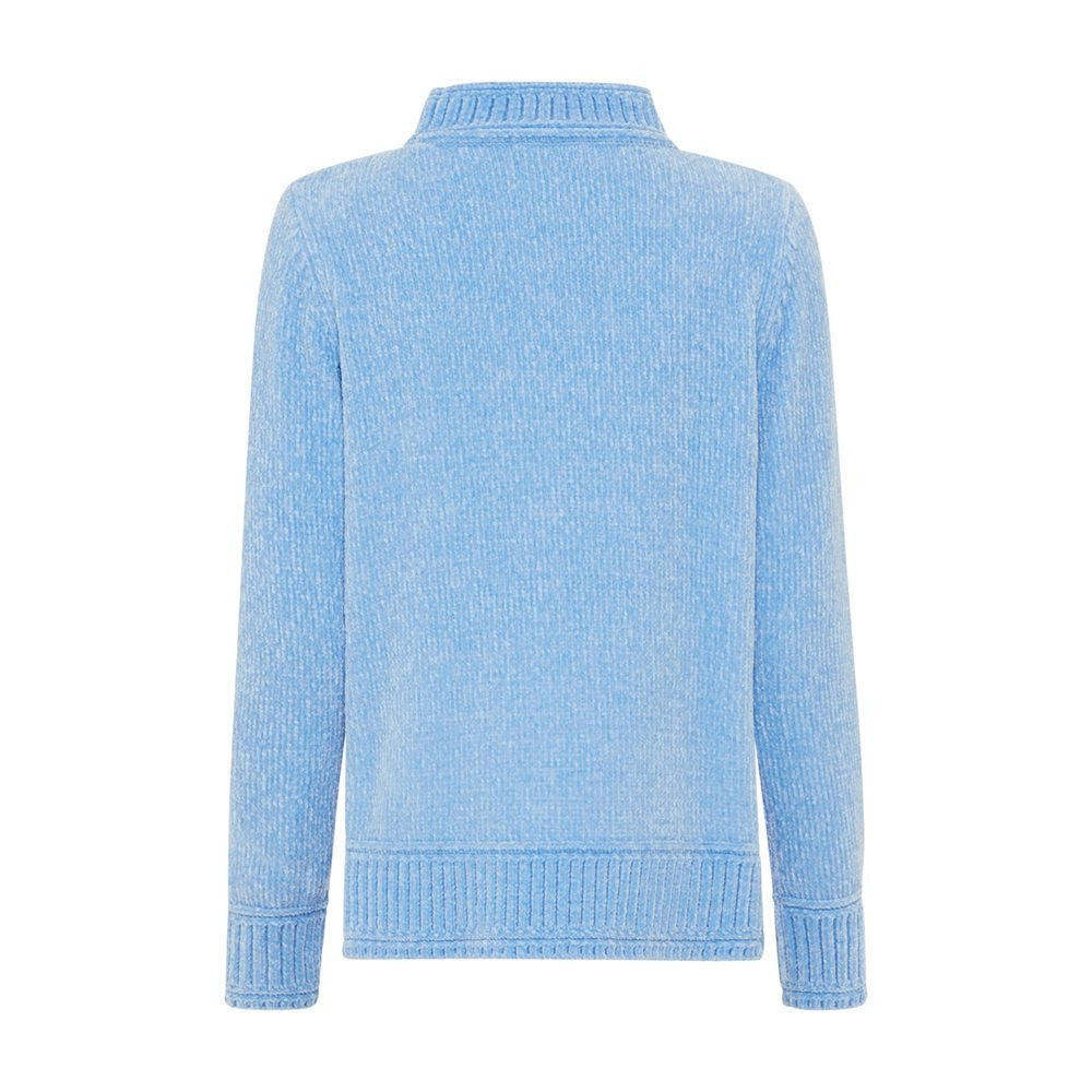 Blue Chunky Turtleneck