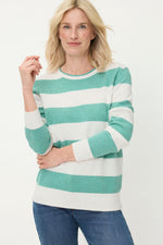 Load image into Gallery viewer, Mint Stripe Pullover
