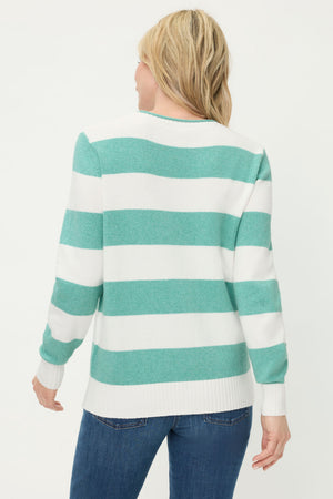 Mint Stripe Pullover