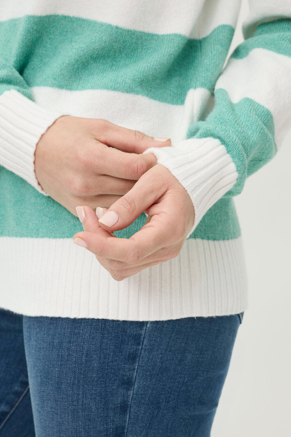 Mint Stripe Pullover