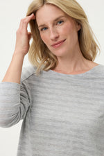 Load image into Gallery viewer, Grey Sparkly Jersey Top
