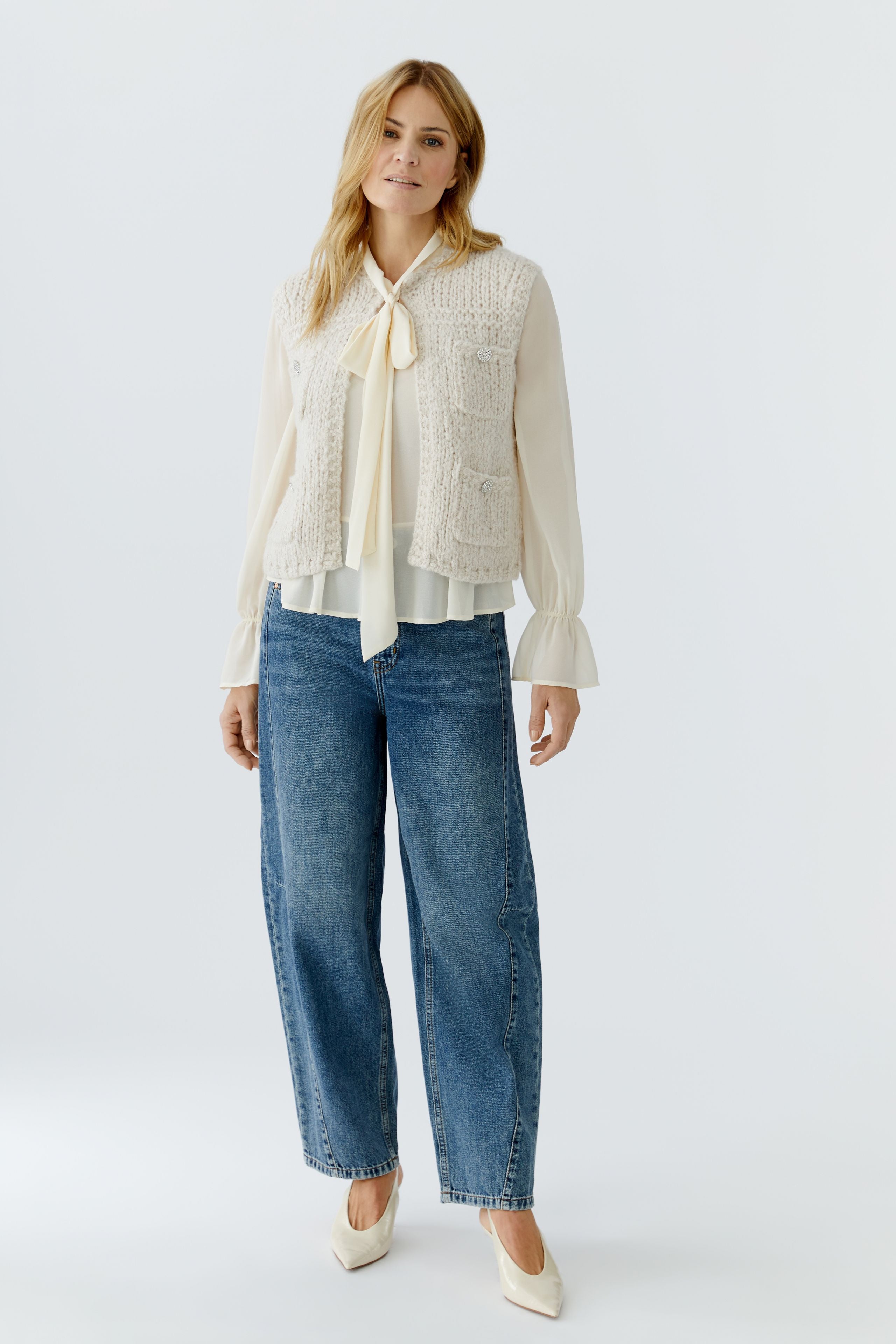 Cream Knitted Waistcoat