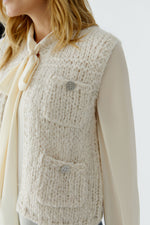 Load image into Gallery viewer, Cream Knitted Waistcoat
