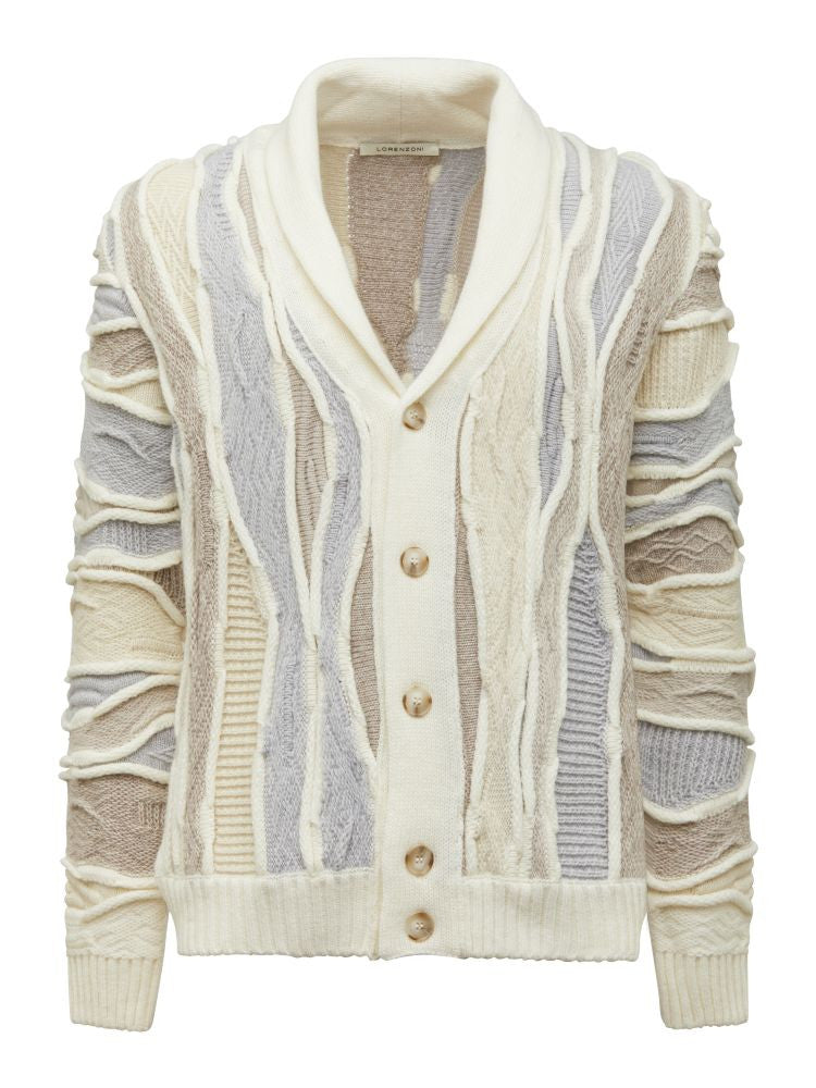 Ecru 3D Cardigan