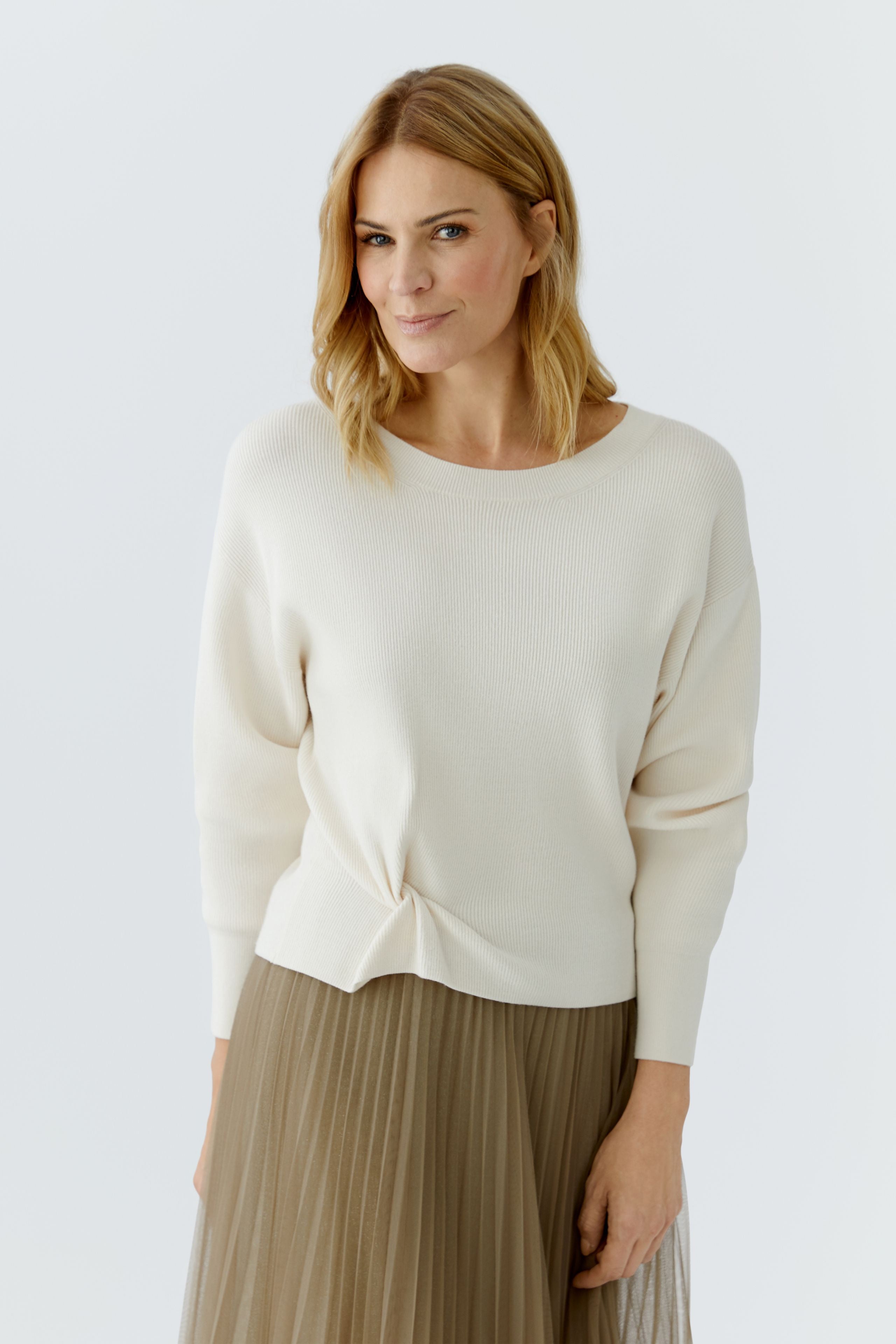 Cream Jumper With Twist Detail