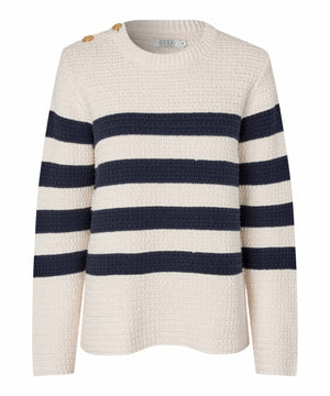 Off White Striped Jumper