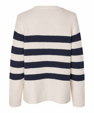 Off White Striped Jumper