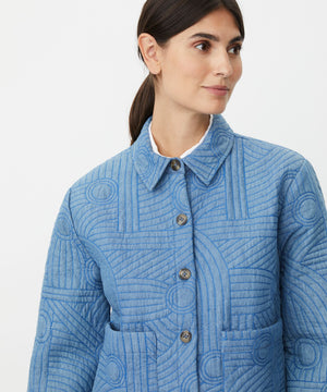 Blue Jalindra Embroidered Jacket