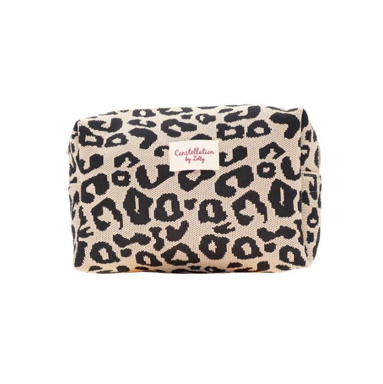 Animal Print Woven Washbag
