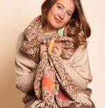 Load image into Gallery viewer, Leopard Print Scarf With Stars
