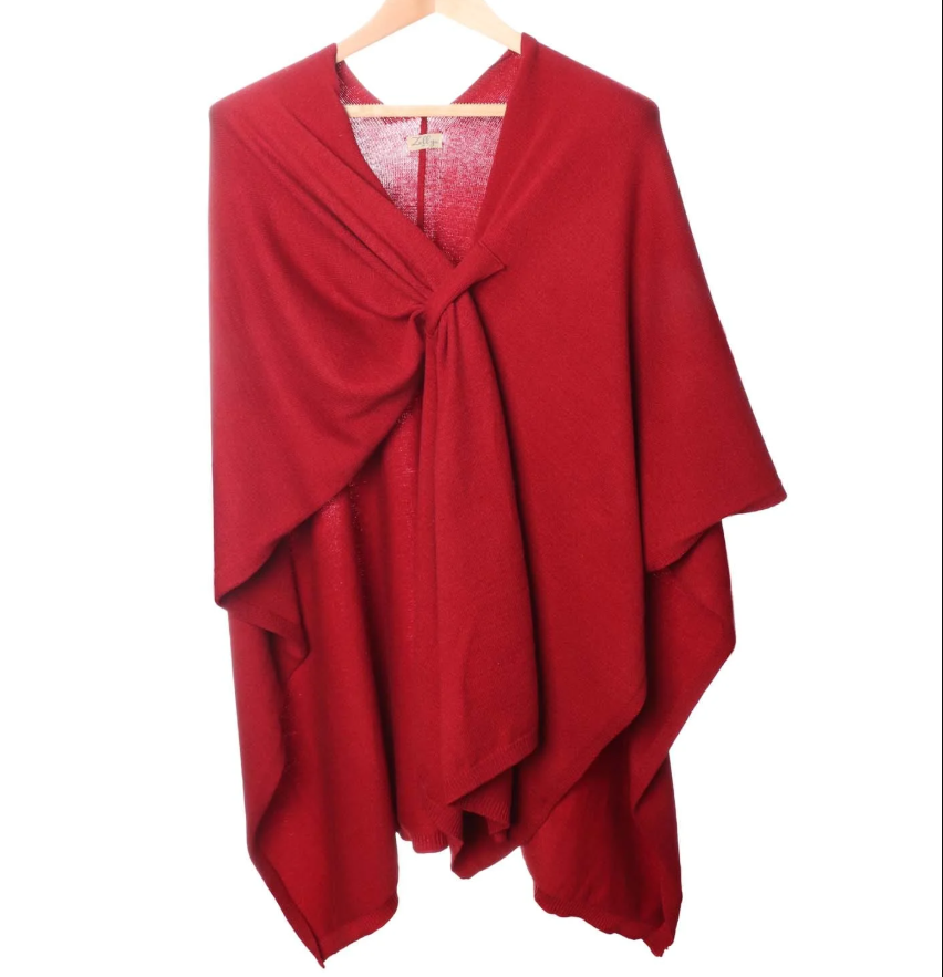 Red Pull Through Poncho