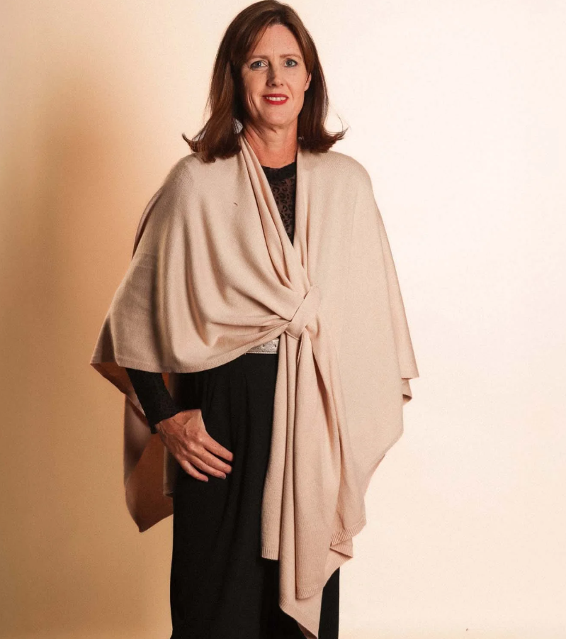 Taupe Pull Through Poncho