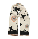 Load image into Gallery viewer, Black Winter Daisy Scarf
