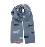 Load image into Gallery viewer, Blue Dachshund Scarf
