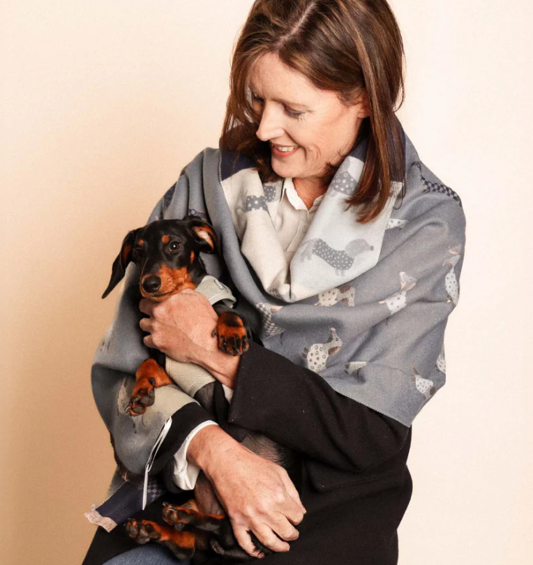 Blue Dachshund Scarf