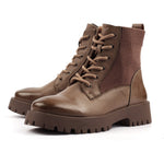 Load image into Gallery viewer, Taupe Tetris Ankle Boot
