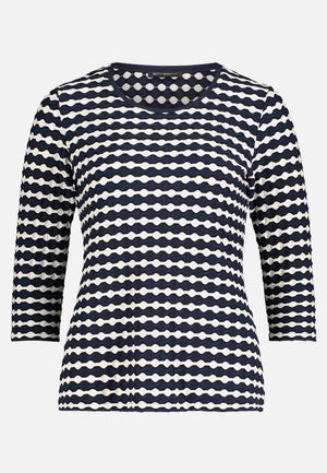 Navy Textured Top