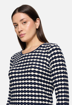 Navy Textured Top