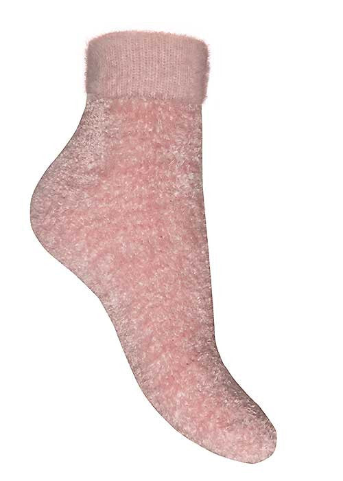 Pink Chenille Socks