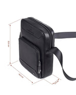Load image into Gallery viewer, Black Leather Man Bag
