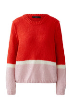 Load image into Gallery viewer, Red Colorblock Sweater
