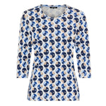 Load image into Gallery viewer, Blue Geometric Printed Top
