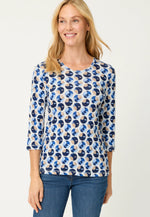 Load image into Gallery viewer, Blue Geometric Printed Top
