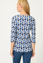 Load image into Gallery viewer, Blue Geometric Printed Top
