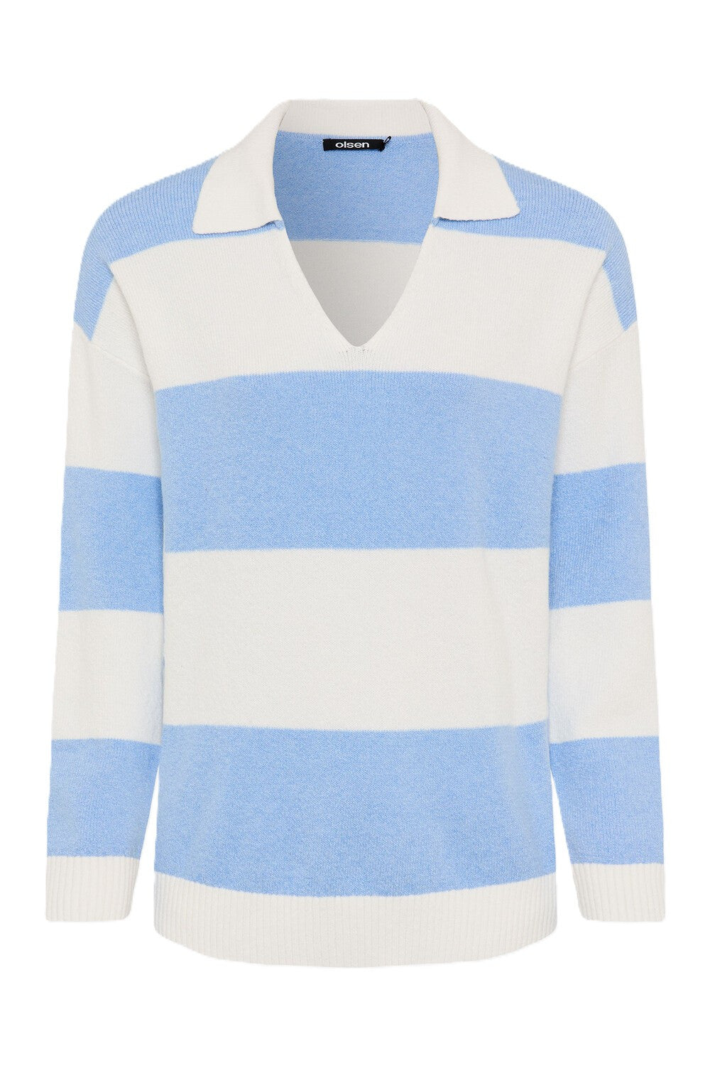 Blue Block Striped Sweater