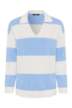 Blue Block Striped Sweater