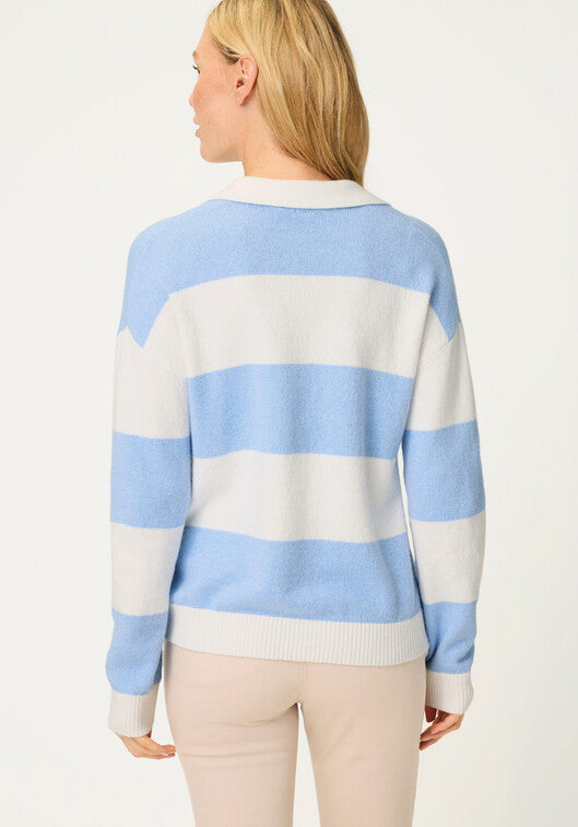Blue Block Striped Sweater