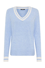 Load image into Gallery viewer, Blue V-Neck Sweater
