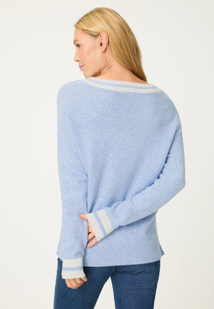 Blue V-Neck Sweater