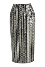 Load image into Gallery viewer, Black Sequin Skirt

