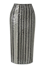 Load image into Gallery viewer, Black Sequin Skirt
