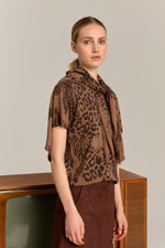 Load image into Gallery viewer, Brown Knitted Blouse
