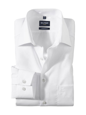White Modern Fit Shirt