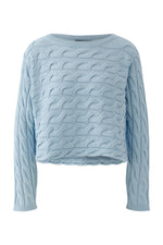 Load image into Gallery viewer, Blue Cable Knit  Jumper
