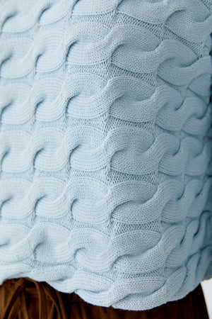 Blue Cable Knit  Jumper