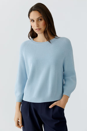 Blue Ribbed Jumper