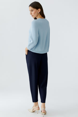 Blue Ribbed Jumper