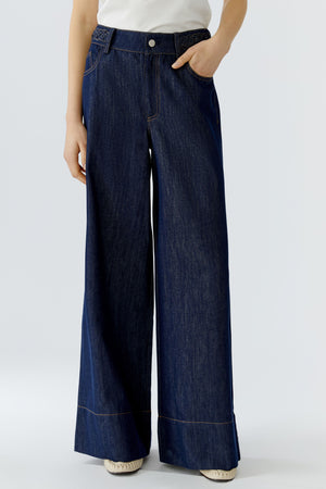 Blue Braided Waist Jeans
