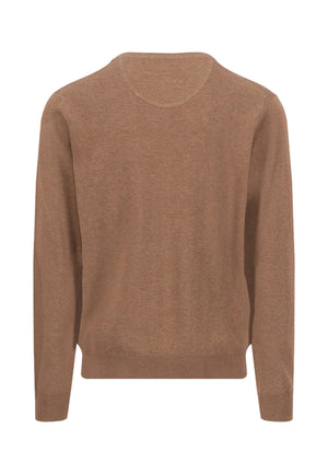 Brown Classic V-Neck Sweater